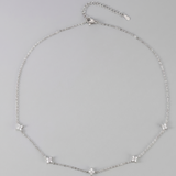 Luxury Clover Gold Set – Necklace, Bracelet & Anklet (Zircon)