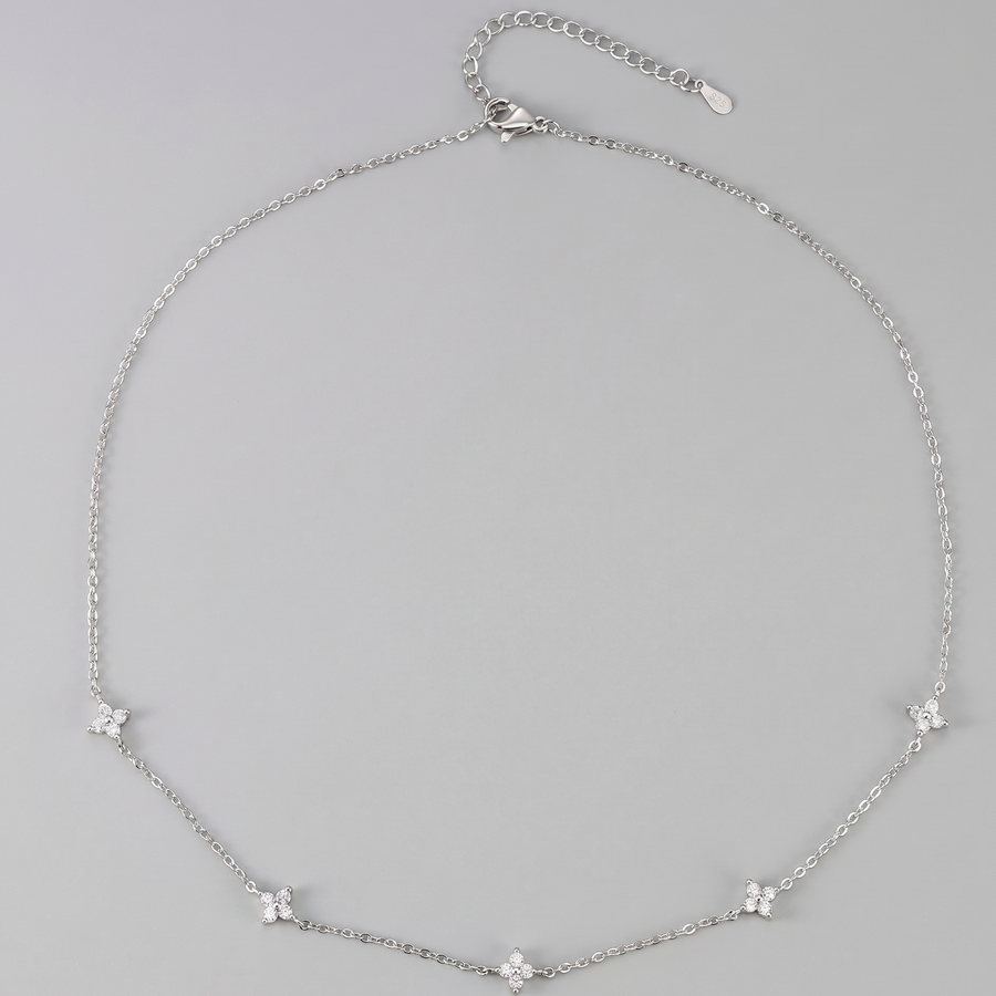 Luxury Clover Gold Set – Necklace, Bracelet & Anklet (Zircon)