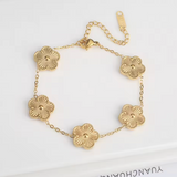 Five Leaf Flower Jewelry Set