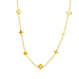 Dainty Geometric Clover Chain