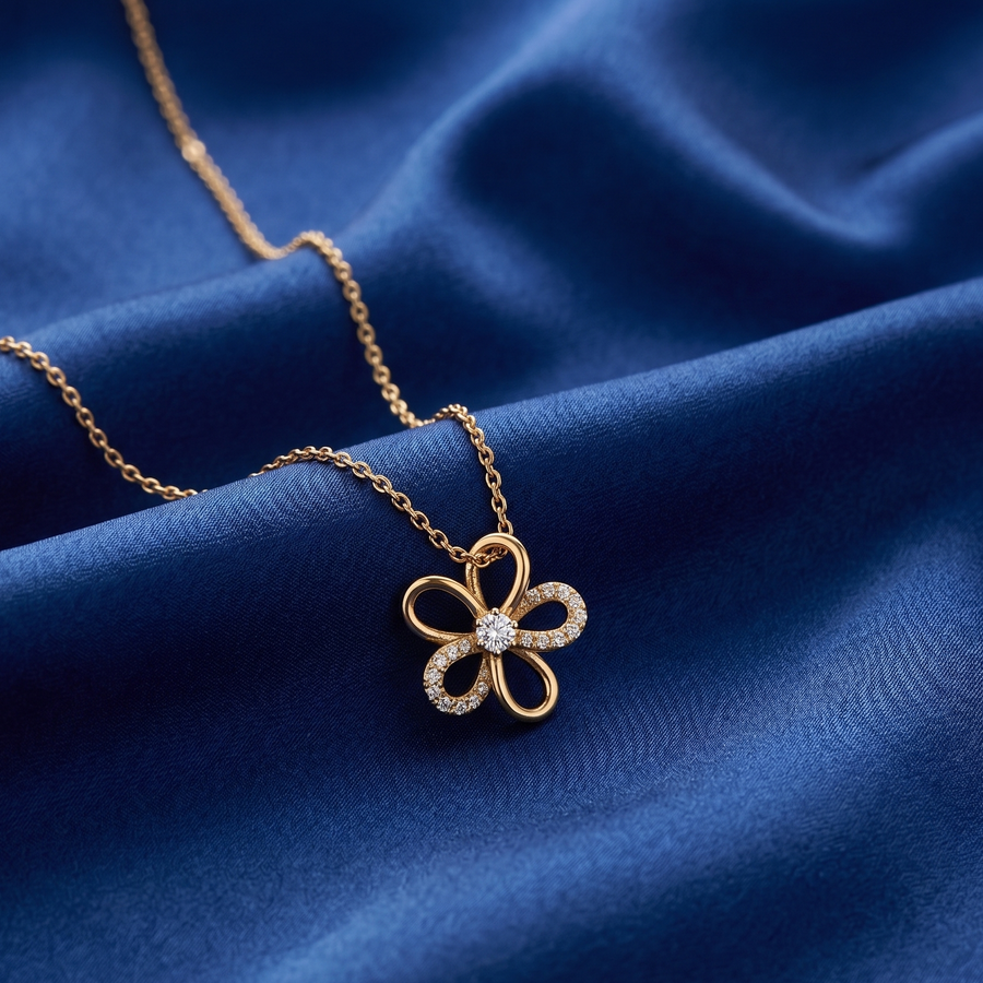 Flower Pendant Clavicle Chain