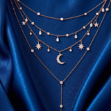 Layered Celestial Chain Necklaces