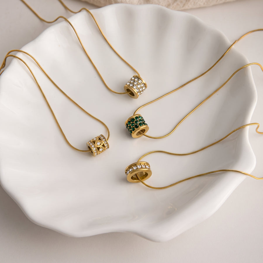 Minimalist Pearl & Zircon Necklace