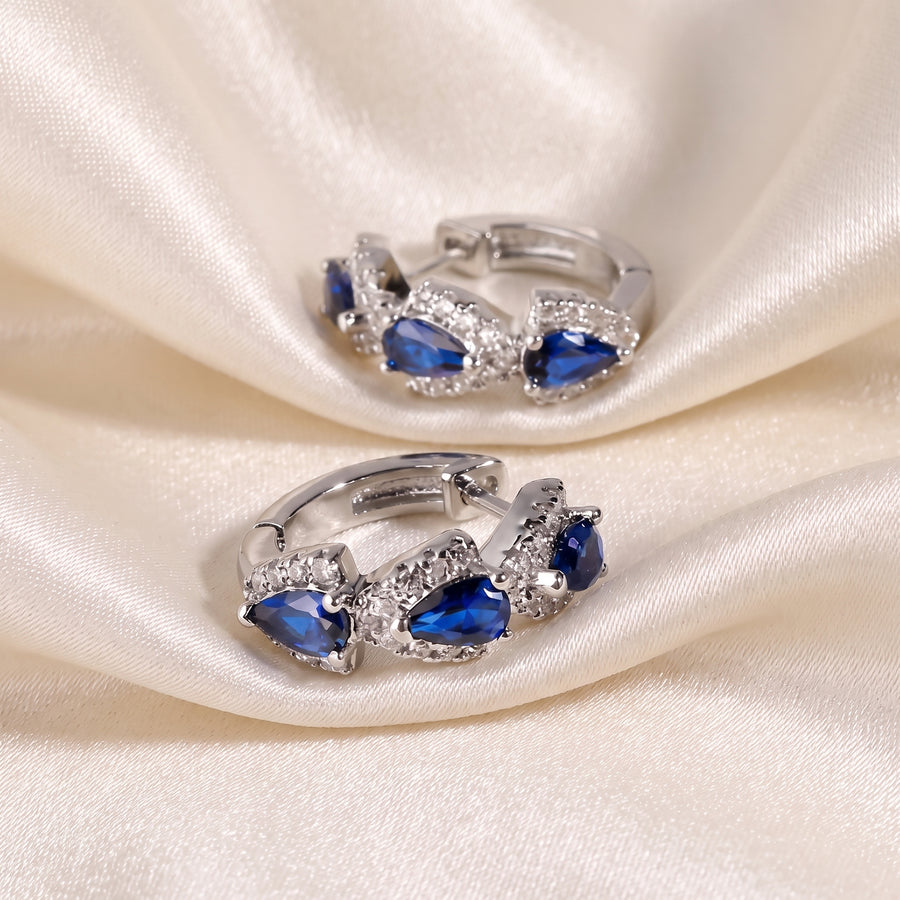 Sapphire Blue Crystal Earrings