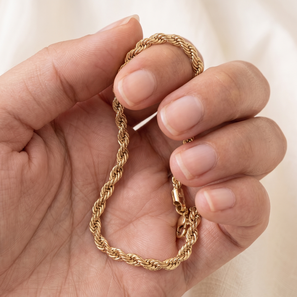 Gold and Silver Stainless Steel Chain Bracelet