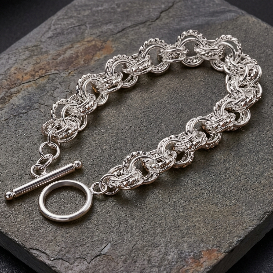 925 Sterling Silver Circle Bracelet