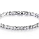 925 Sterling Silver Rose Gold Tennis Bracelet