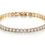 925 Sterling Silver Rose Gold Tennis Bracelet