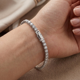 925 Sterling Silver Rose Gold Tennis Bracelet