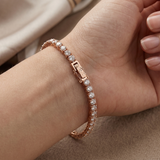 925 Sterling Silver Rose Gold Tennis Bracelet