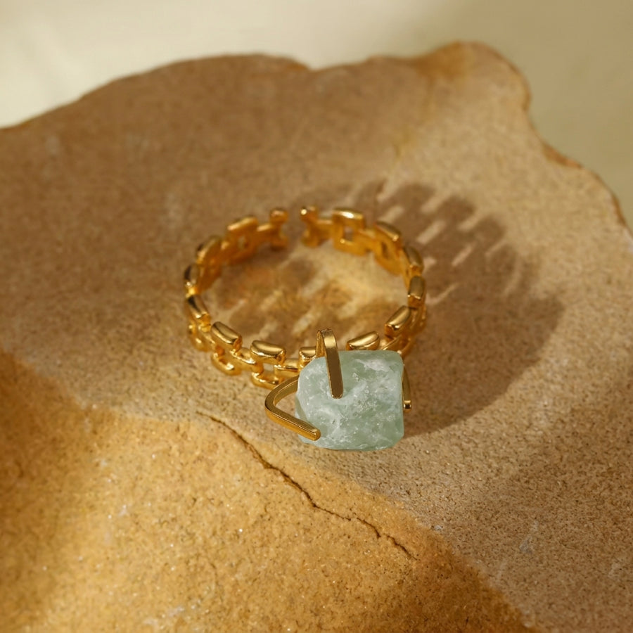 Adjustable Amethyst Stone Ring