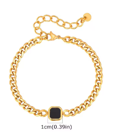 Adjustable Stainless Steel Chain Bracelet