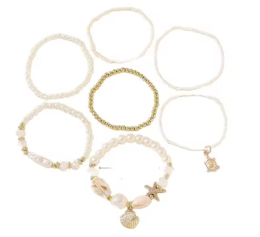 Boho Shell & Starfish Bracelet Stack