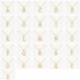 A-Z Gold Initial Necklace Personalized 18K Letter Charm