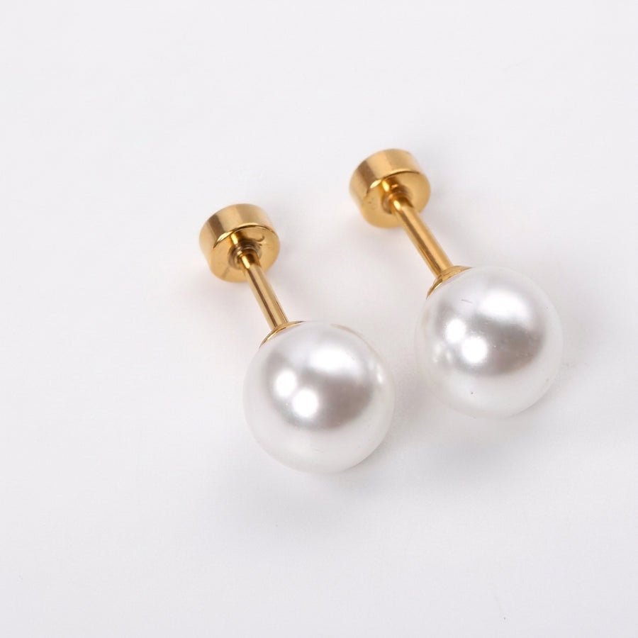 Classic Pearl Stud Earrings