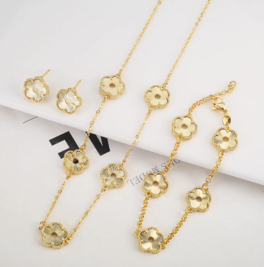 Double-Sided Plum Blossom Jewelry Set