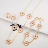 Double-Sided Plum Blossom Jewelry Set