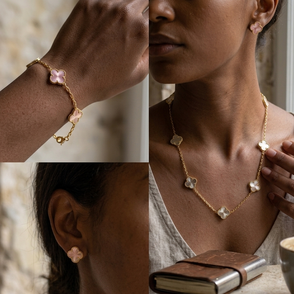 Double-Sided Plum Blossom Jewelry Set