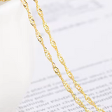 925 Silver 18K Gold Plated Chain