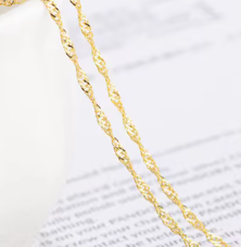 925 Silver 18K Gold Plated Chain