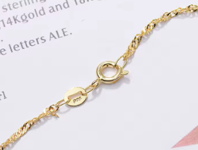 925 Silver 18K Gold Plated Chain