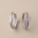 Rose Quartz Hoops