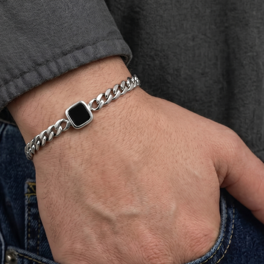 Adjustable Stainless Steel Chain Bracelet