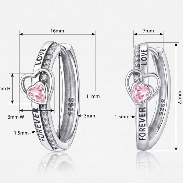Rose Quartz Hoops