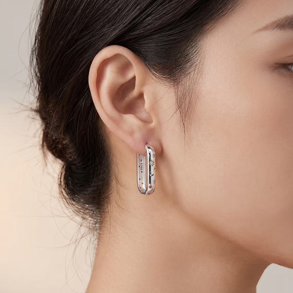 Midnight Stardust Hoops