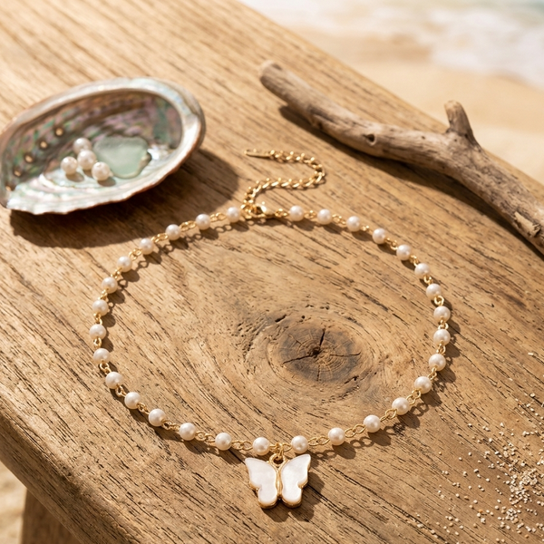 Gold Beach Charm Anklet