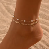 Gold Beach Charm Anklet