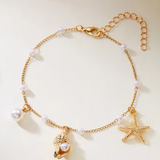 Gold Beach Charm Anklet