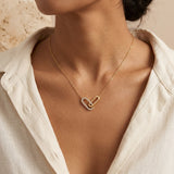 Gold Interlocking Link Necklace