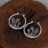 Gothic Mushroom Hoop Earrings
