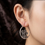 Gothic Mushroom Hoop Earrings