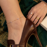 Luxury Clover Gold Set – Necklace, Bracelet & Anklet (Zircon)