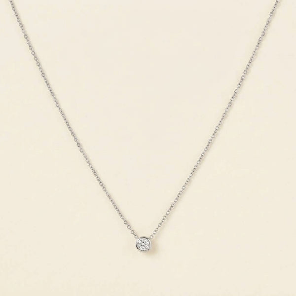 Minimal Single Stone Necklace