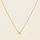 Minimal Single Stone Necklace