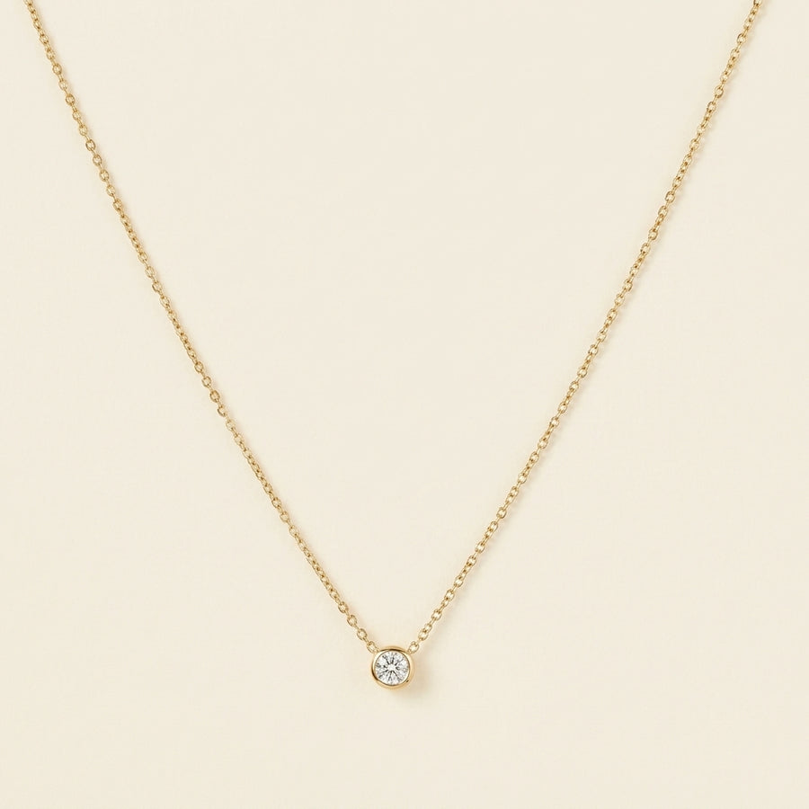 Minimal Single Stone Necklace