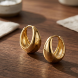 Minimalist 925 Silver 18K Hoop Earrings