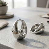 Minimalist 925 Silver 18K Hoop Earrings