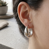 Minimalist 925 Silver 18K Hoop Earrings