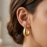 Minimalist 925 Silver 18K Hoop Earrings