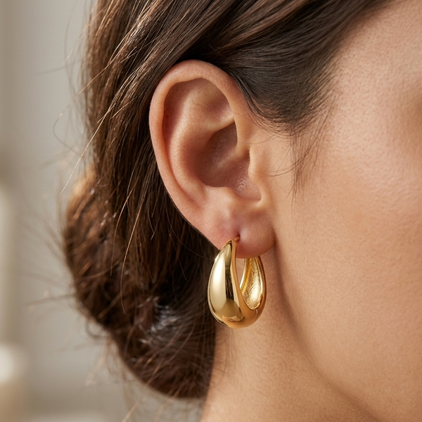 Minimalist 925 Silver 18K Hoop Earrings