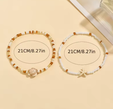 Ocean Charm Anklet Set
