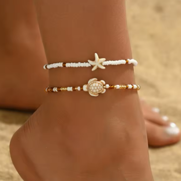 Ocean Charm Anklet Set