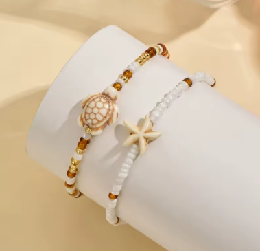 Ocean Charm Anklet Set