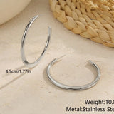 Polished Gold & Silver Statement Hoops
