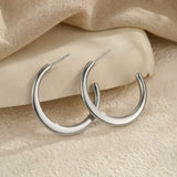 Polished Gold & Silver Statement Hoops