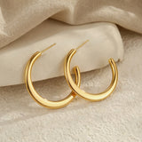 Polished Gold & Silver Statement Hoops